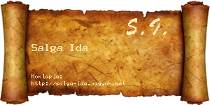 Salga Ida névjegykártya